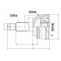 Mazda gd552560xb шрус внешний