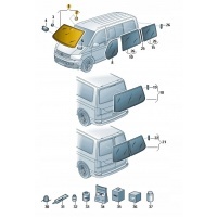 Стекло стекло volkswagen транспортер oe 7e0845099atnvb