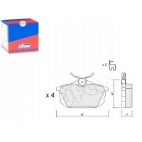 Колодки тормозной mitsubishi carisma седан 1.8 16v
