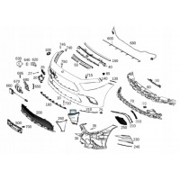 Решётка впуск воздушный cls w257 18 - a2578855902