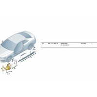 Спойлер арки левый передняя audi a5 8w6853887m