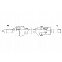 Привод правый форд transit custom 330 2.2tdci 01.13 -