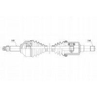 привод правый форд transit custom 330 2.2tdci 01.13 -