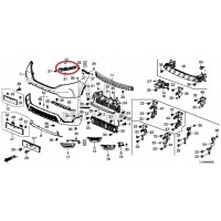 Каретка бампера l.prz cr - v v 71190 - tla - a00