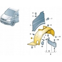 Подкрылок с пластика левый передняя volkswagen t6 оригинал oe