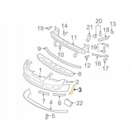3c0807178 каретка бампера передняя volkswagen passat b6 oe