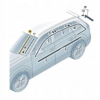 Уплотнитель стекло передняя лобной правый audi q7