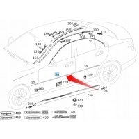 Накладка хромированная боковых мерседес c класса w204 дверь ru