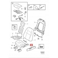 Панель боковой сиденья водителя volvo xc90 i 05 - 14r