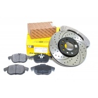 Спортивные тормозные диски колодки передняя saab 9 - 3 ii 02 - 11r