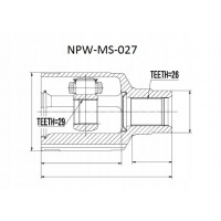mitsubishi mn156833 шрус внутренний левый правая