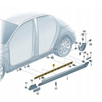 * новая накладка крепежный volkswagen passat oe