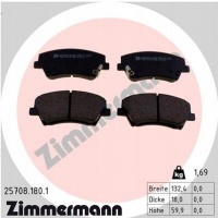 25708.180.1 zimmermann колодки тормозной / kia