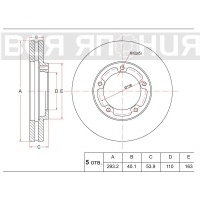 Тормозной диск MITSUBISHI CANTER MITSUBISHI CANTER MC894847