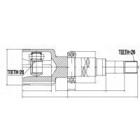 шрус внутренний форд focus ii focus c - max 03 -