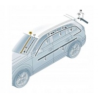 Уплотнитель стекло передняя лобной левая audi q7