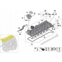 Oe bmw крышка клапонов bmw x5 e70 f15 3.0d n57