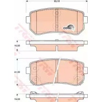 Колодки колодок . hyundai i30 07 - задняя