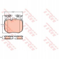 колодки тормозной trw bmw: 7 g11 , g12 , g11 , g12