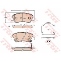 колодки тормозной trw hyundai: i20 gb , coupe , gb , ib