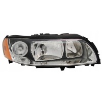 фара правая tyc h7 h9 чёрный для volvo s60 i
