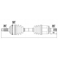 привод правый honda civic vii 1.4 1.6 1.7 2001 - 2005
