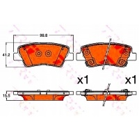 колодки тормозной hyundai задняя i20 i40 1 , 0 - 2 , 0 gdi 1