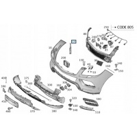Крепление бампера передняя gle w166 15 - a1668850014