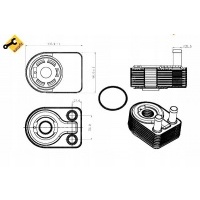 радиатор масляный форд b - max 1 , 0 12 - nrf