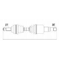 привод ягуар c2s40435 x - type 2.0d 2.2d 02 - левая