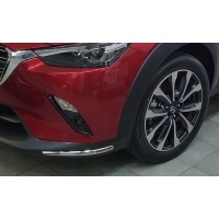 Накладка хромированный бампера переднего mazda cx - 3