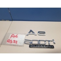 Эмблема крышки багажника Audi A6 S6 C8 2018- 4F08537412ZZ
