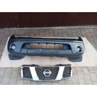 Бампер передняя nissan navara d40 графит омыватели