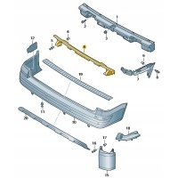 крепление заднего бампера volkswagen t5 t6 multivan oe
