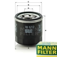 фильтр масляный mann - filter для suzuki solio 1.2
