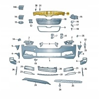 жесть совмещенная крышка пояса передняя skoda superb 3fl