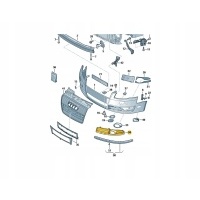 Решётка бампера левая audi a4 b8 allroad 8k0807681