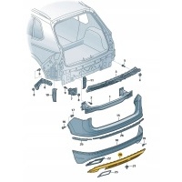 * диффузор заднего бампера volkswagen tiguan ii оригинал oe