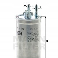 фильтр топлива вк 853 / 13 mann - filter