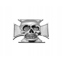 металлический эмблема наклейка krzyż czaszka хромированная хит