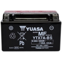 yuasa ytx7a - bs 12v 6 , 3ah 105a аккумулятор motocykl