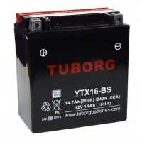 аккумулятор tuborg ytx16 - bs 14.7ah agm