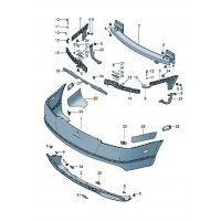 бентли 3w3825715e крышка термическая бампера