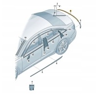 Накладка декоративная заднего света центральная audi a6 c8