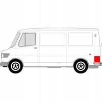 Накладка угол задняя л мерседес t1 / t2 04.77 - 0
