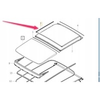 уплотнитель стекло крыши volvo