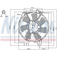 [85275] вентилятор радиатора с корпусом подходит d