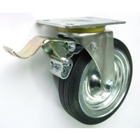 колесо metal - guma 200mm корпус поворотная + тормоз 65h