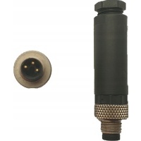 Вилка прямая męska m8 3 - pin * m8x1 3 контактный разъем
