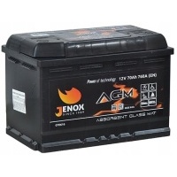 аккумулятор jenox agm 12v 70ah 760a start - stop